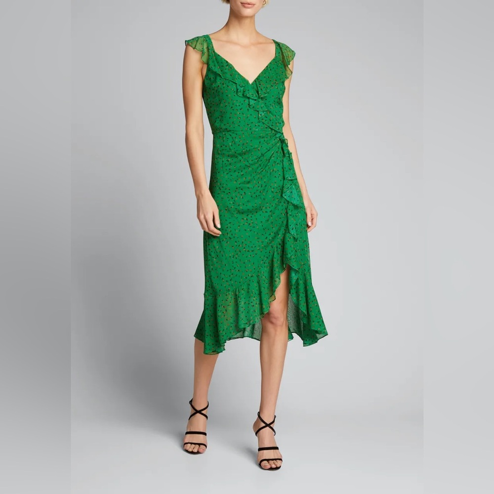 Veronica Beard Amal Silk Midi Dress - Picture 3 of 14